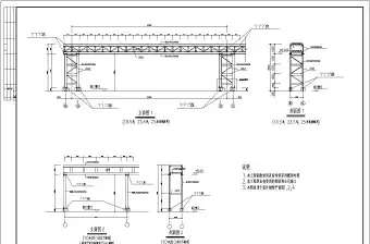 某工业管道支架轻钢结构设计施工图纸