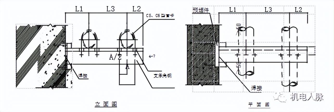 管道固定支架大样图_支架管道固定图大样图纸_支架管道固定图大样图
